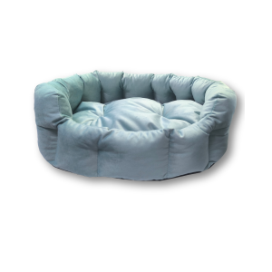 Лежанка для животных HAPPY FRIENDS овальная "Blue curacao",  57*46*17 см, (мебельная ткань "Голландский велюр")