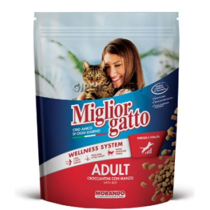 Miglior gatto сухой корм для кошек с говядиной,400гр