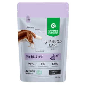 Nature's Protection SC Junior GRAIN FREE влажный корм для щенков всех пород (кролик, криль) 85г