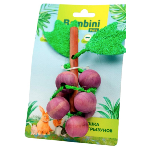 Игрушка Bambini Pets для грызунов "Виноград" из дерева и люфы
