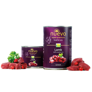 Nuevo Консервы для кошек (ягненок, клюква), 200г