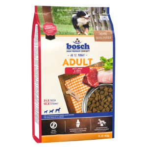 Bosch Корм сухой для взрослых собак (ягненок, рис), 1кг