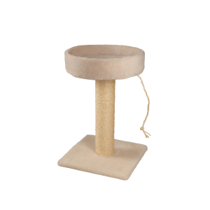 Когтеточка лежанка круглая 0,55 (сизаль) цв.бежевый