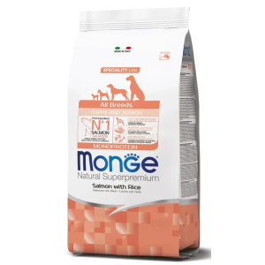 Monge Dog Speciality Line Monoprotein Puppy&Junior для щенков всех пород, из лосося с рисом, 800гр