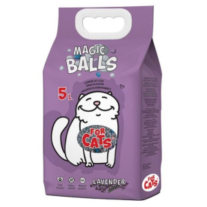 Наполнитель FOR CATS MAGIC BALLS комкующийся с ароматом лаванды, 5л