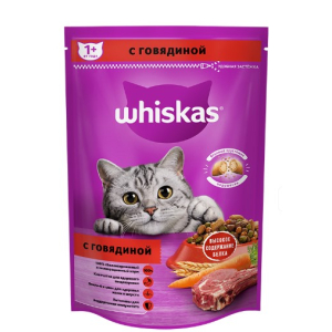 Whiskas для взрослых кошек (Аппетитный обед с говядиной), 1.3 кг