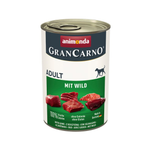 GranCarno Adult Game консервы для собак с дичью 400гр