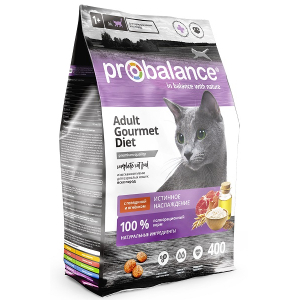 Probalance Корм сухой для кошек, избирательных в еде (говядина, ягненок), 1,8кг