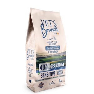 Pet's Brunch сухой корм для собак мелких пород с индейкой 1кг