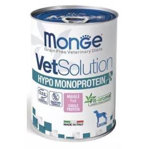Monge VetSolution Dog Hypo Monoprotein PORK  для собак со свининой для снижения реакции пищевой непереносимости,400гр
