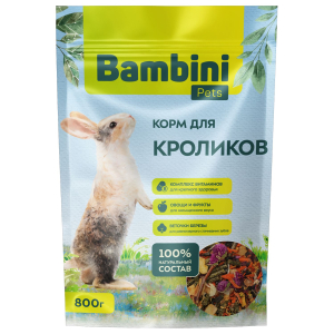 Bambini Pets корм для кроликов, 800гр