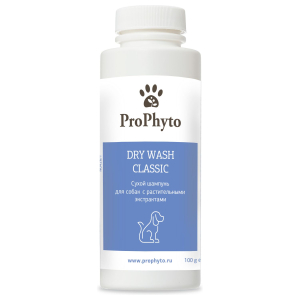 Сухой шампунь ПроФито DRY WASH CLASSIC для собак для блеска и мягкости шерсти, 100 г