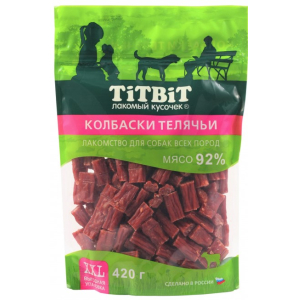 TitBit Колбаски Телячьи для собак всех пород 420г- XXL