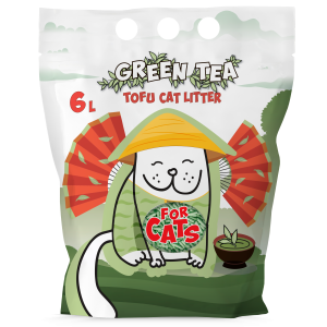 Наполнитель FOR CATS комкующийся 6л (2,5кг) Tofu Green tea с ароматом зеленого чая