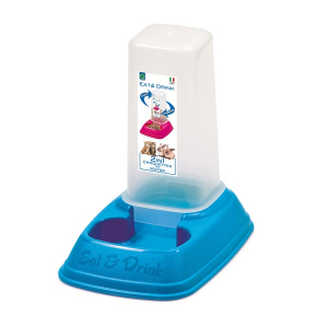 Поилка-кормушка Georplast круглая пластиковая универсальная с антискользящими ножками