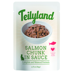 Teilyland для кошек кусочки с лососем в соусе,85г