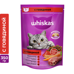Whiskas Корм сухой для кошек (говядина), 5кг