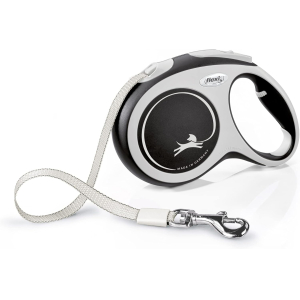 Рулетка Flexi New Comfort tape L  ременная 5м черная  до 60 кг