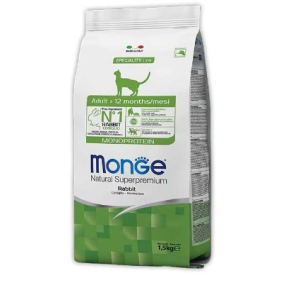 Monge Cat Speciality Line Monoprotein Adult сухой корм для кошек, из кролика,1,5кг