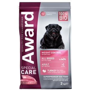 Award SPECIAL CARE Weight Control сухой корм дял собак всех пород для контроля веса (индейка) 2кг