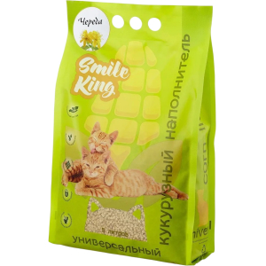 Smile King универсальный кукурузный наполнитель с ароматом череды - 3кг