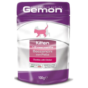 Gemon Cat Kitten Chicken  для котят с цыпленком ,100г