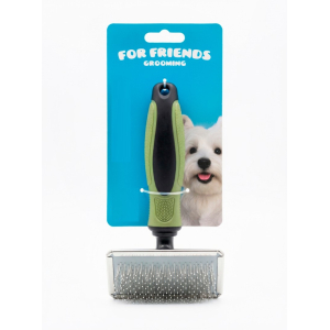 For Friends щетка-пуходерка, с каплей, рамка сталь, S, 6,2 см*17 см