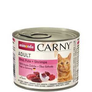Animonda Carny Консервы для взрослых кошек (индейка, говядина, креветки), 200г