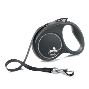 Рулетка Black Design S (до 15кг) ременная черная 5м