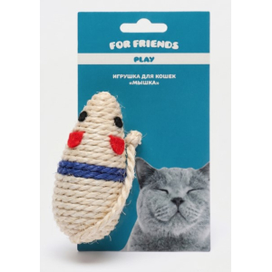 Игрушка для кошек For Friends «Мышка» сизалевая