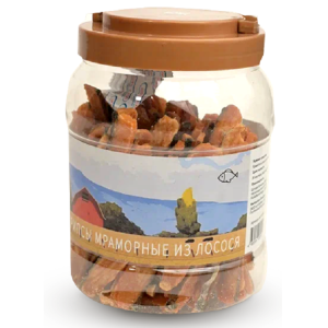 NORD FARM  лакомство дял собак Стрипсы мраморные из лосося 700гр