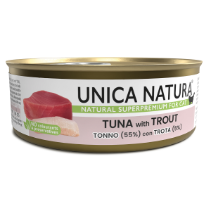 Корм Unica Natura д/кошек тунец с форелью 70г