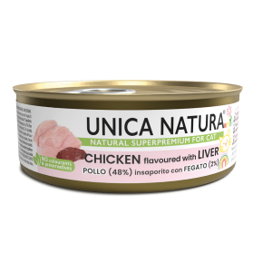 Корм Unica Natura д/кошек курица с печенью 70г