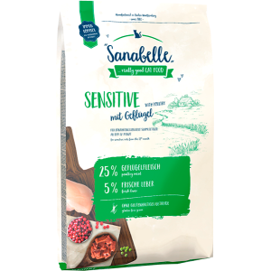 Bosch Sanabelle Корм сухой для взрослых кошек, с чувствительным пищеварением (птица), 10кг