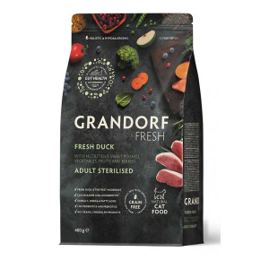 Grandorf Fresh Adult Sterilised Беззерновой сухой корм для стерилизованных кошек (утка, батат) 400гр