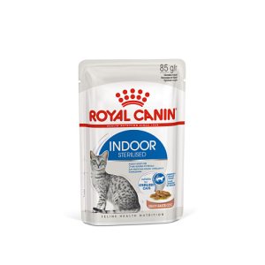 Royal Canin INDOOR STERILISED влажный корм для стерилизованных кошек, живущих в помещении, соус 85гр