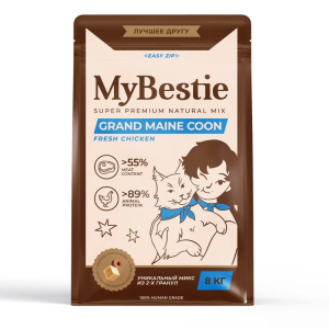 MyBestie Grand Maine Coon сухой корм для кошек крупных пород (курица) 8кг