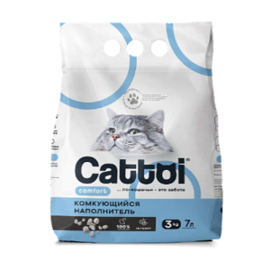 Cattoi Comfort Наполнитель минеральный комкующийся,3кг