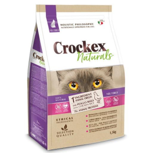 Crockex Cat Корм сухой для стерилизованных кошек (курица, печень, рис), 1,5кг