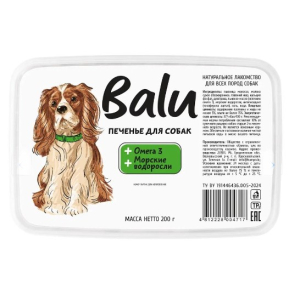 BALU Печенье для собак всех пород Омега 3 с морскми водорослями