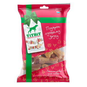 Печенье косточки двухцветные для собак (Новогодняя коллекция) 130г