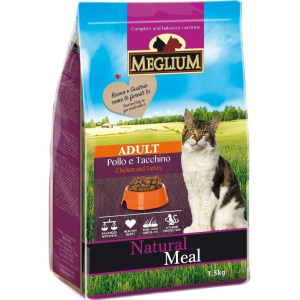 Meglium Adult Chicken&Turkey сухой корм для кошек (курица, индейка) 1,5кг
