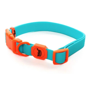 Triol Ошейник из биотана "Лазурный апельсин" M, голубой, 20*340-490мм