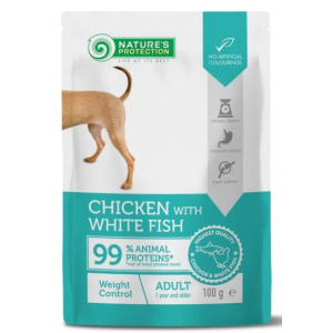 Natures Protection Adult Weight Control для контроля веса с курицей и белой рыбой, 100 гр