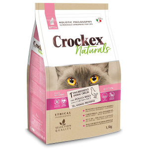 Crockex Корм сухой для котят (курица, рис), 1,5кг срок до 26.10.2025