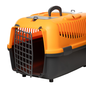 Triol Переноска для животных с пластиковой дверцей "Верона" M, оранжевая, 550x360x350мм, серия TRAVEL