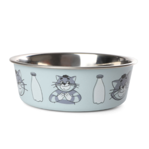 Triol СОЮЗМУЛЬТФИЛЬМ Миска для животных металлическая на резинке "Молочное лакомство", 0.4л