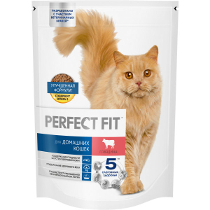 Perfect Fit сухой корм для кошек живущих в помещении (говядина) 650гр
