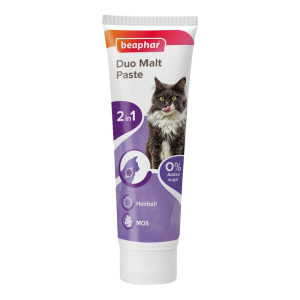 BEAPHAR Duo Malt Paste мальт-паста двойного действия для выведения шерсти из желудка у котов 100гр