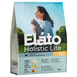 Elato Holistic Lite сухой корм для кошек  кастрированных и стерилизованных с курицей и индейкой  7кг